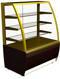 Витрина кондитерская Kayman K-ВК-1300 Люкс Бронза