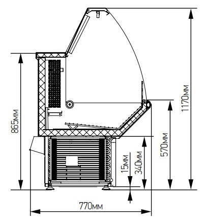Морозильная витрина Марихолодмаш Нова ВХН-1,8