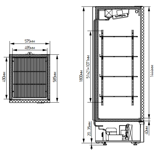 Холодильный шкаф Марихолодмаш ШХСн-370М