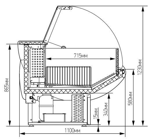 Морозильная витрина Марихолодмаш Илеть ВХН-2,1