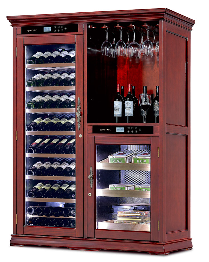 Двухзонный винный шкаф Meyvel MV108-WM2-BAR-HUM