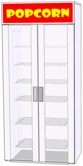 Витрина для попкорна ТТМ VTP-090SD2