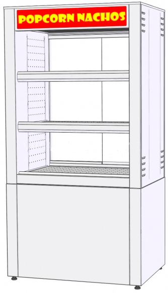 Витрина для попкорна ТТМ VTP-084SN