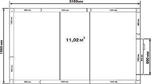 Холодильная камера Polair КХН-11,02