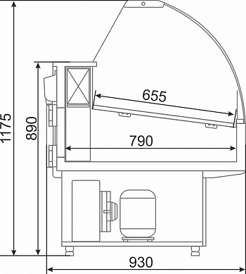 Морозильная витрина Golfstream Двина slim CS 180 ВH красная