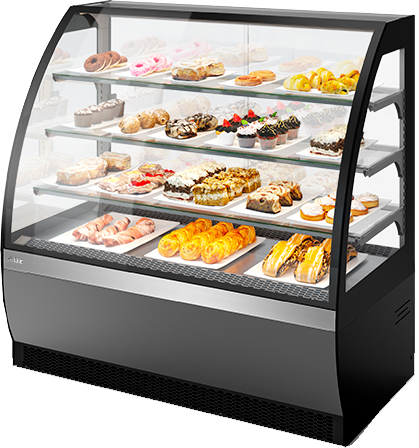 Витрина кондитерская Chilz Vete 130 серый матовый/шлифованная нержавейка