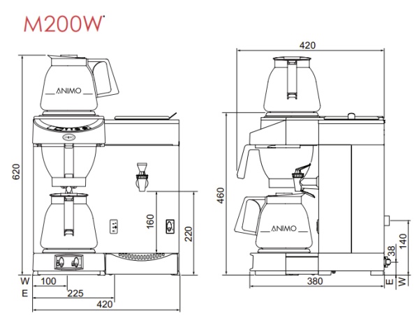 Капельная кофеварка Animo M200W