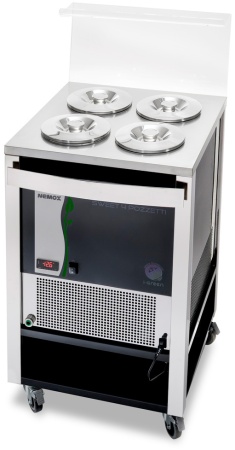 Витрина для мороженого Nemox Gelatto Sweet 4 Pozzeti Black i-Green