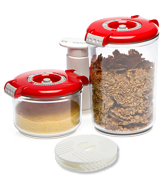 Набор вакуумных контейнеров Status VAC-RD-Round Red