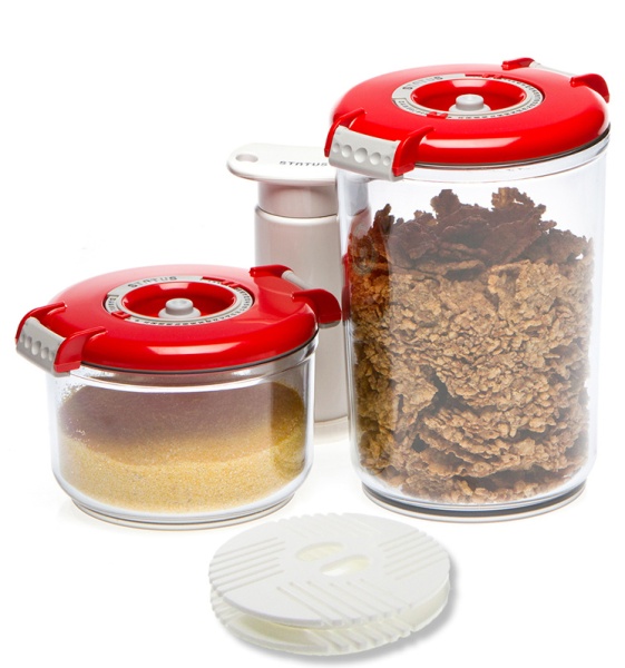 Набор вакуумных контейнеров Status VAC-RD-Round Red