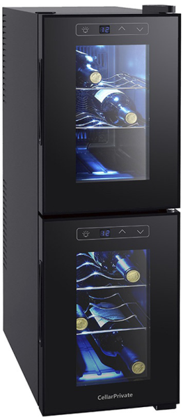Двухзонный винный шкаф Cellar Private CP012-2E