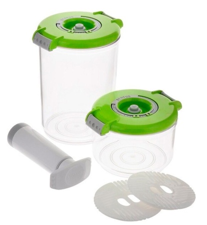 Набор вакуумных контейнеров Status VAC-RD-Round Green