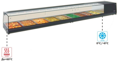 Барная холодильная витрина Полюс AC37 SM 1,5-1