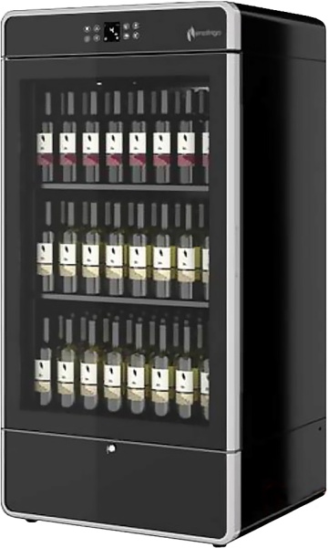 Шкаф винный статический Enofrigo I.AM H1600 СТАТ. ЧЕР. РАМКА СЕРЕБР. 3 ПОЛКИ M1S1NA+2/GA89430001