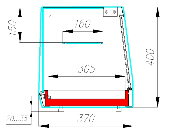 Барная холодильная витрина Полюс AC37 SM 1,8-11