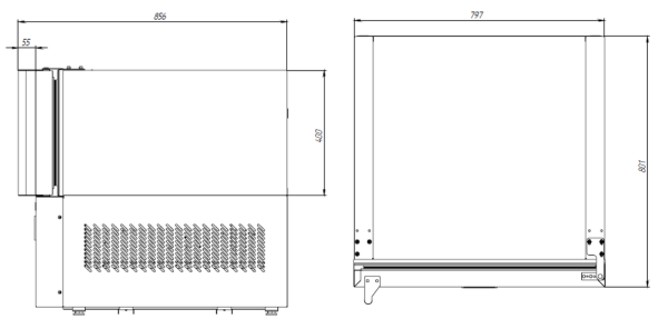 Шкаф шоковой заморозки Polair CR3-G (правостороннее открывание)