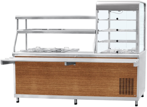 Мини-линия раздачи Abat ПВХМ-70КМУ кашир. (витрина справа)