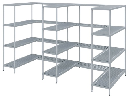 Стеллажная система LOAD.ME poly Polair 18AL.3PP40.17B (Базовая секция, 3 яруса)