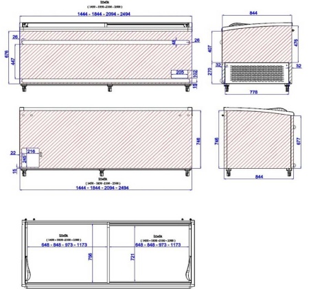 Ларь-бонета Ugur UMD 2500 D DF IZMIR
