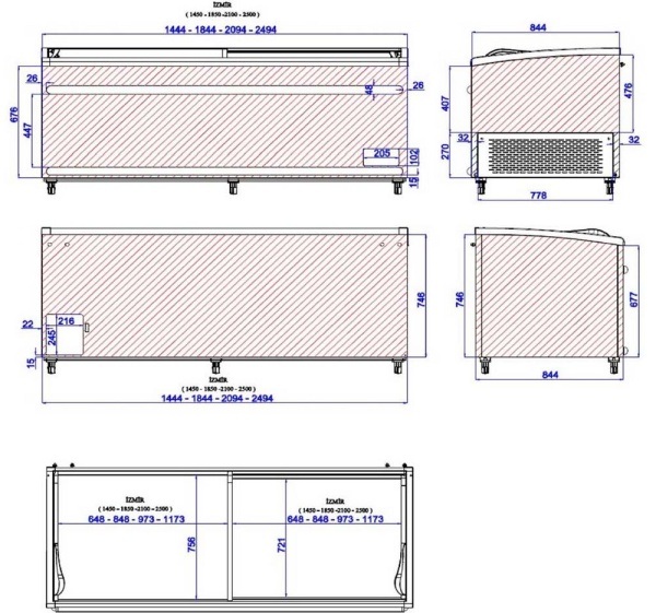 Ларь-бонета Ugur UMD 2500 D DF IZMIR