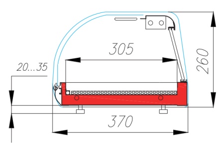 Витрина для суши (суши-кейс) Полюс A37 SM 1,0-1 (ВХСв-1,0 суши-кейс)