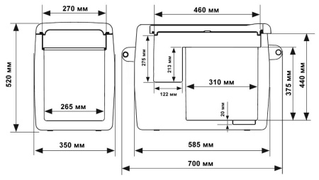 Автохолодильник переносной Indel B TB51