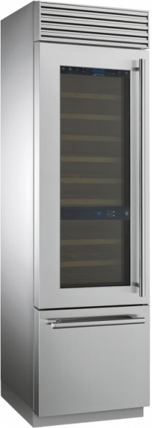 Двухзонный винный шкаф Smeg WF366LDX