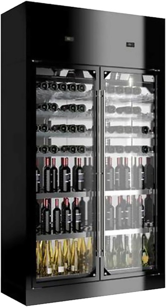 Шкаф винный Enofrigo WINE LIBRARY 2P WALL H220 P60 ЧЕРНЫЙ A1WLW2P226P/421
