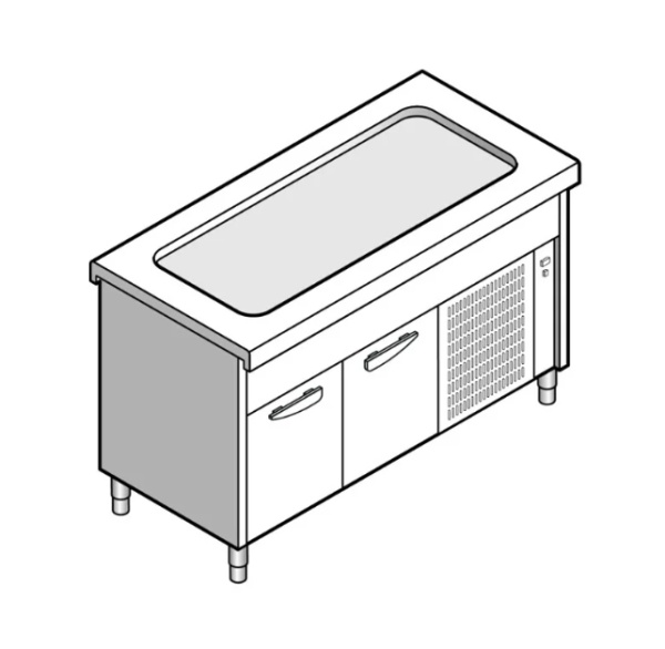 Прилавок для холодных блюд Emainox 8HCEVPR15 8045034HC