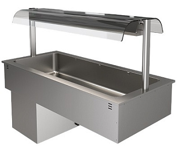 Встраиваемая охлаждаемая ванна с витриной Apach Chef Line LWRSI4SD
