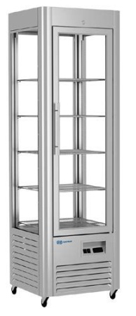 Шкаф-витрина кондитерский Kayman КШВ-400М Люкс нержавейка