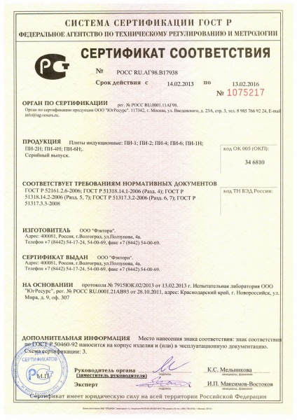 Плита индукционная ЦМИ ПИ-6