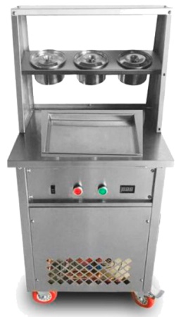 Фризер для жареного мороженого Foodatlas KCB-1F (контейнеры, световой короб, стол для топпингов)