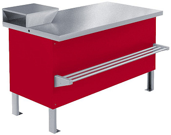 Прилавок холодильный (мясной) Марихолодмаш ПХС-1,25/0,85 (встроенное холодоснабжение с креплением для перекладины)