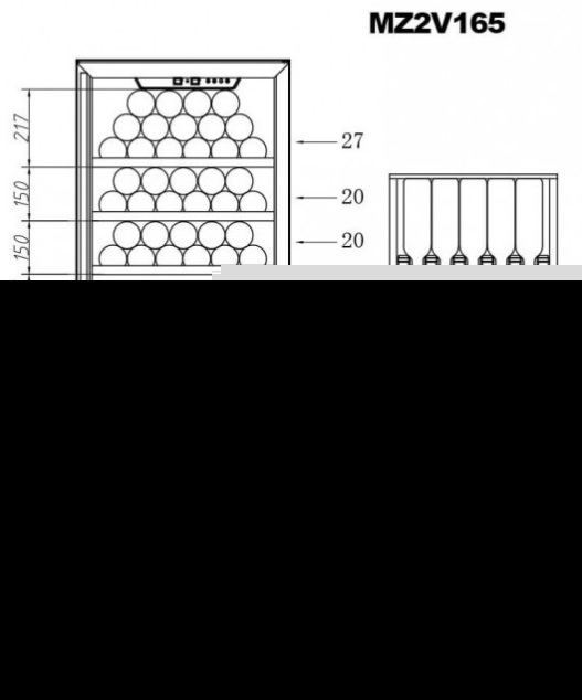 Двухзонный винный шкаф La Sommeliere MZ2V165