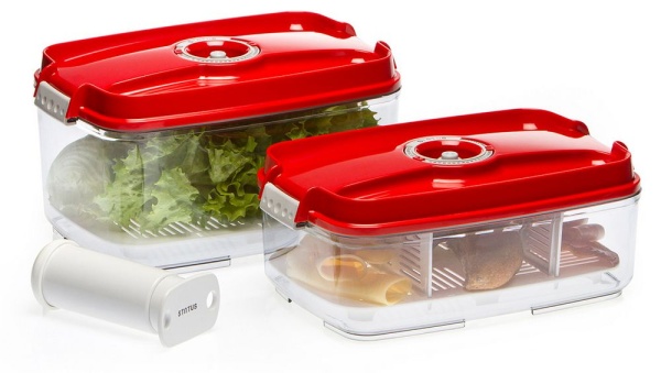 Набор вакуумных контейнеров Status VAC-REC-Bigger Red