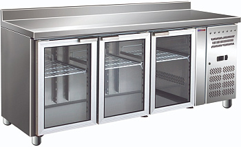 Холодильный стол Cooleq GN3200TNG бортик стеклянная дверь