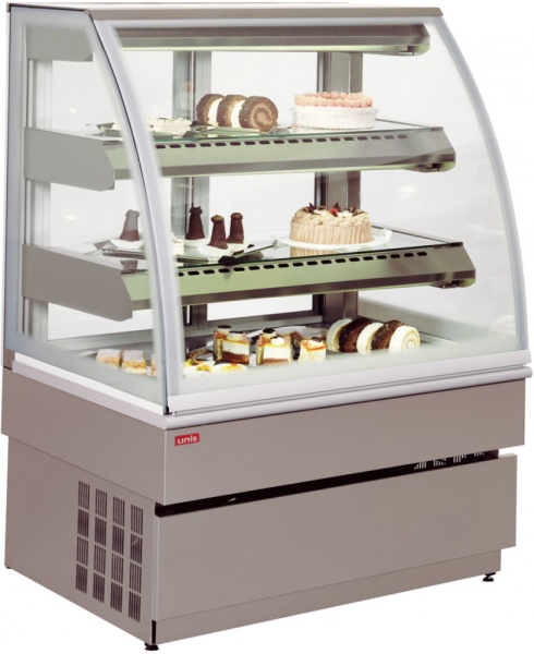 Витрина кондитерская Unis Georgia III Static double glass Gold