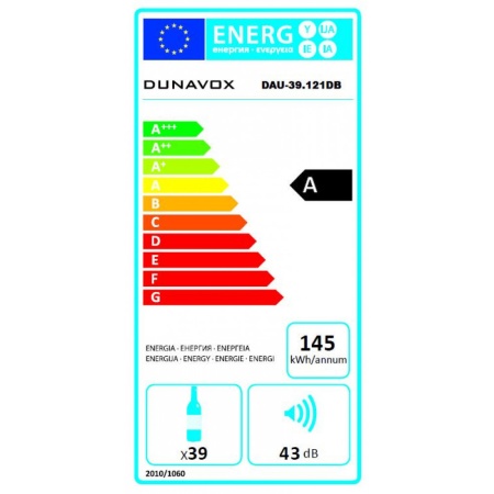 Двухзонный винный шкаф Dunavox  DAU-39.121DW
