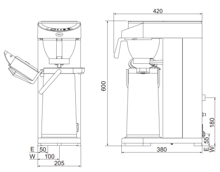 Капельная кофеварка Animo MT100 черный