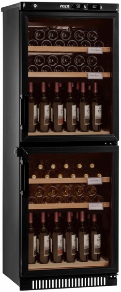 Двухзонный винный шкаф Pozis ШВД-78
