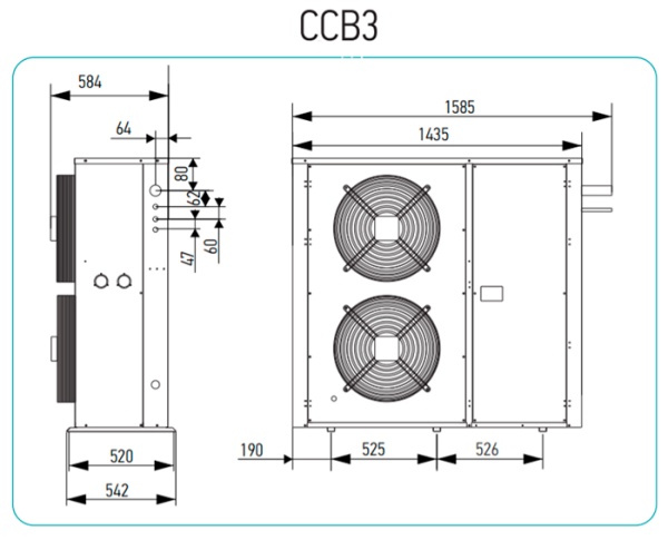 Компрессорно-конденсаторный агрегат Intercold ККБ3-ZB76