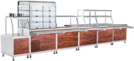 Мармит вторых блюд паровой без г/е Abat Аста ЭМК-70КМ-01 с подогреваемыми полками (21000802501)