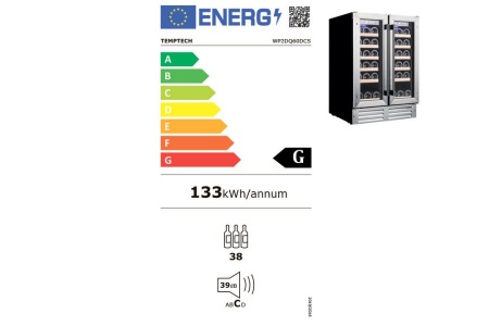 Двухзонный винный шкаф Temptech WP2DQ60DCS