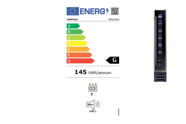 Монотемпературный винный шкаф Temptech WPQ15SCB