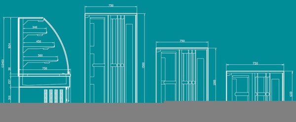 Витрина кондитерская Unis Georgia III 100 double glass Gold