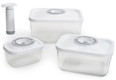 Набор вакуумных контейнеров Status VAC-Glass-Set White