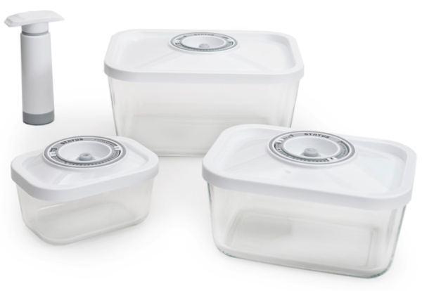 Набор вакуумных контейнеров Status VAC-Glass-Set White