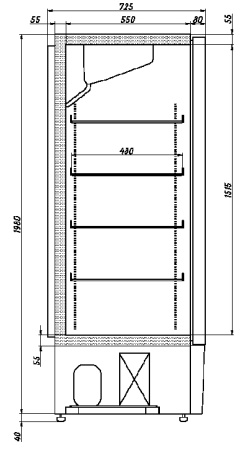 Холодильный шкаф Ариада R700 V