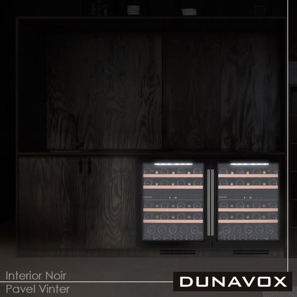 Двухзонный винный шкаф Dunavox  DAUF-39.121DB
